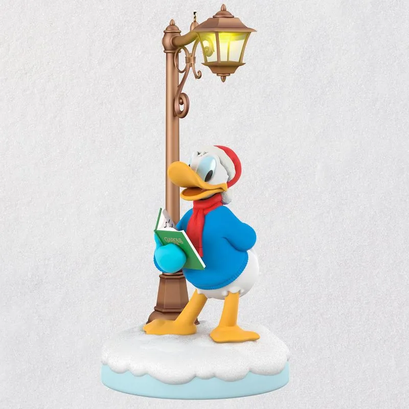 2021 Disney Christmas Carolers, Jolly Donald*BATTERY OPERATED *INTERACTIVE Light/Sound.Motion *Slightly Damaged Box