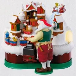 2018 Santa's Magic Train Ornament -Light Sound & Motion