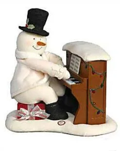 2005 Piano Playing Snowman - Plush Tabletopper - Music - NO MOVEMENT