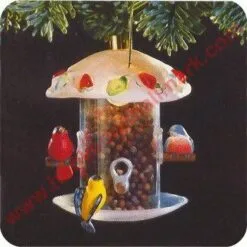 1988 Festive Feeder - LIGHTED *ARTIST SIGNED By Linda Sickman